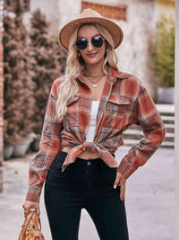 Plaid Dropped Shoulder Longline Shirt Trandify deal