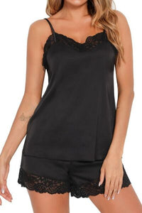 Lovelet Lace Detail Cami and Shorts Lounge Set Trandify deal