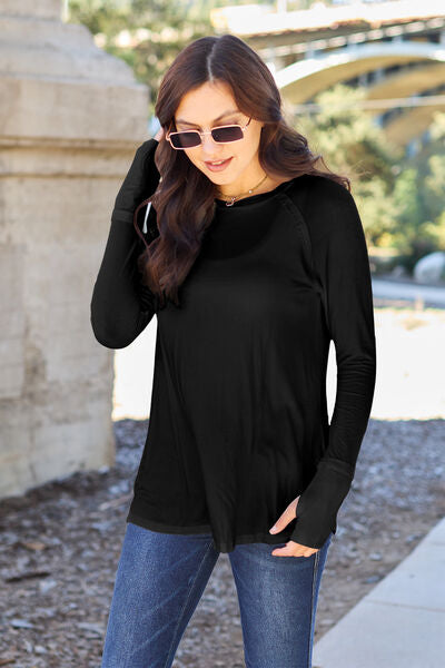 Basic Bae Full Size Round Neck Long Sleeve T-Shirt Trandify deal