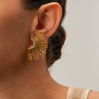 Stainless Steel Inlaid Zircon Stud Earrings Trandify deal