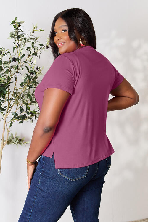 Basic Bae Full Size Round Neck Short Sleeve T-Shirt Trandify deal