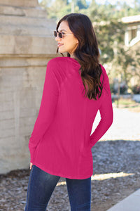 Basic Bae Full Size Round Neck Long Sleeve T-Shirt Trandify deal