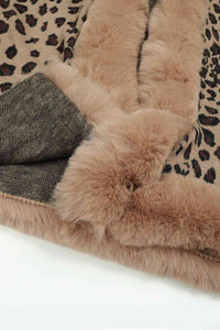 Leopard Open Front Poncho Trandify deal