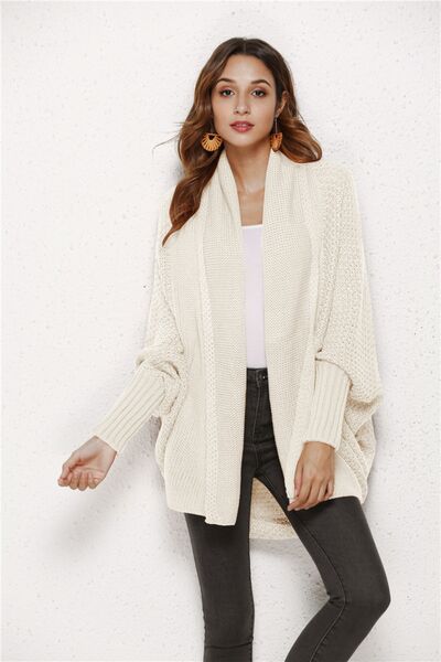 Angel Wings Open Front Batwing Sleeve Cardigan Trandify deal