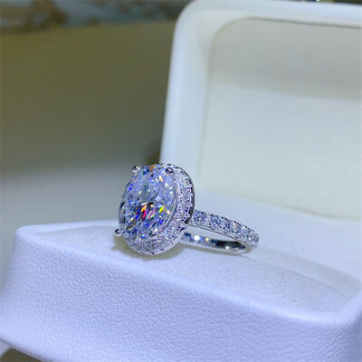 5 Carat Moissanite 925 Sterling Silver Ring Trandify deal