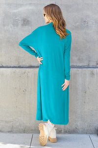 Basic Bae Full Size Open Front Long Sleeve Cover Up Trandify deal