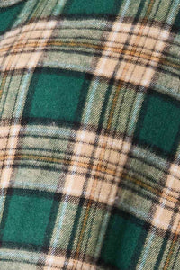 Double Take Plaid Collared Neck Long Sleeve Shirt Trandify deal