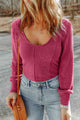Scoop Neck Long Sleeve Top Trandify deal