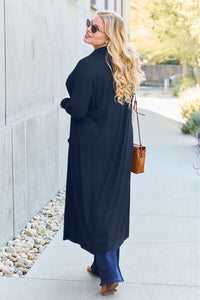 Basic Bae Full Size Open Front Long Sleeve Cover Up Trandify deal
