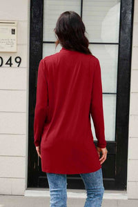 Basic Bae Full Size Open Front Long Sleeve Cardigan with Pockets Trandify deal