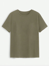 Rose Round Neck Short Sleeve T-Shirt Trandify deal
