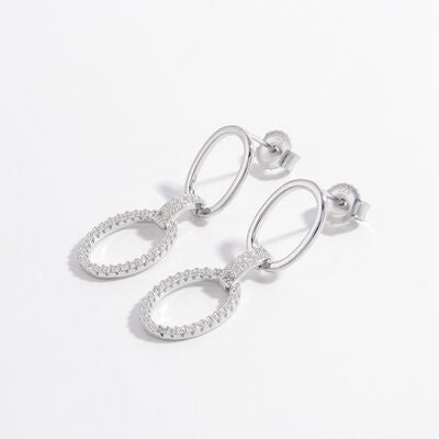Zircon 925 Sterling Silver Dangle Earrings Trandify deal