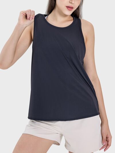 Millennia Round Neck Wide Strap Active Tank Trandify deal