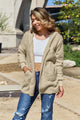 Full Size Teddy Hooded Jacket with Pockets Trandify deal