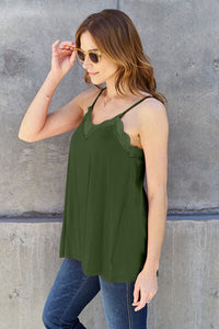 Basic Bae Full Size Lace Trim V-Neck Cami Trandify deal