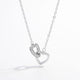 925 Sterling Silver Inlaid Zircon Heart Necklace Trandify deal