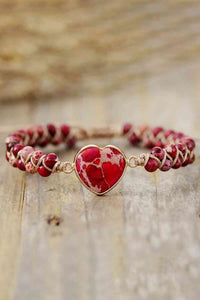 Handmade Heart Shape Natural Stone Bracelet Trandify deal