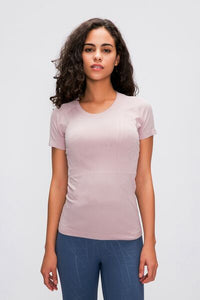 Millennia Round Neck Short Sleeve Active T-Shirt Trandify deal