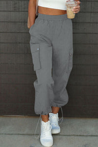 Drawstring Elastic Waist Pants with Pockets Trandify deal