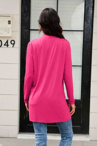 Basic Bae Full Size Open Front Long Sleeve Cardigan with Pockets Trandify deal