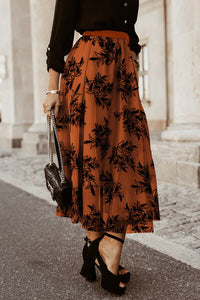 Embroidered High Waist Maxi Skirt Trandify deal