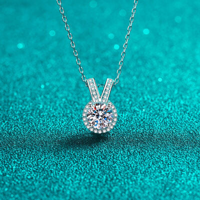 1 Carat Moissanite Rabbit Ears Shape Pendant Necklace Trandify deal