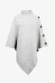 Turtleneck Buttoned Poncho Trandify deal