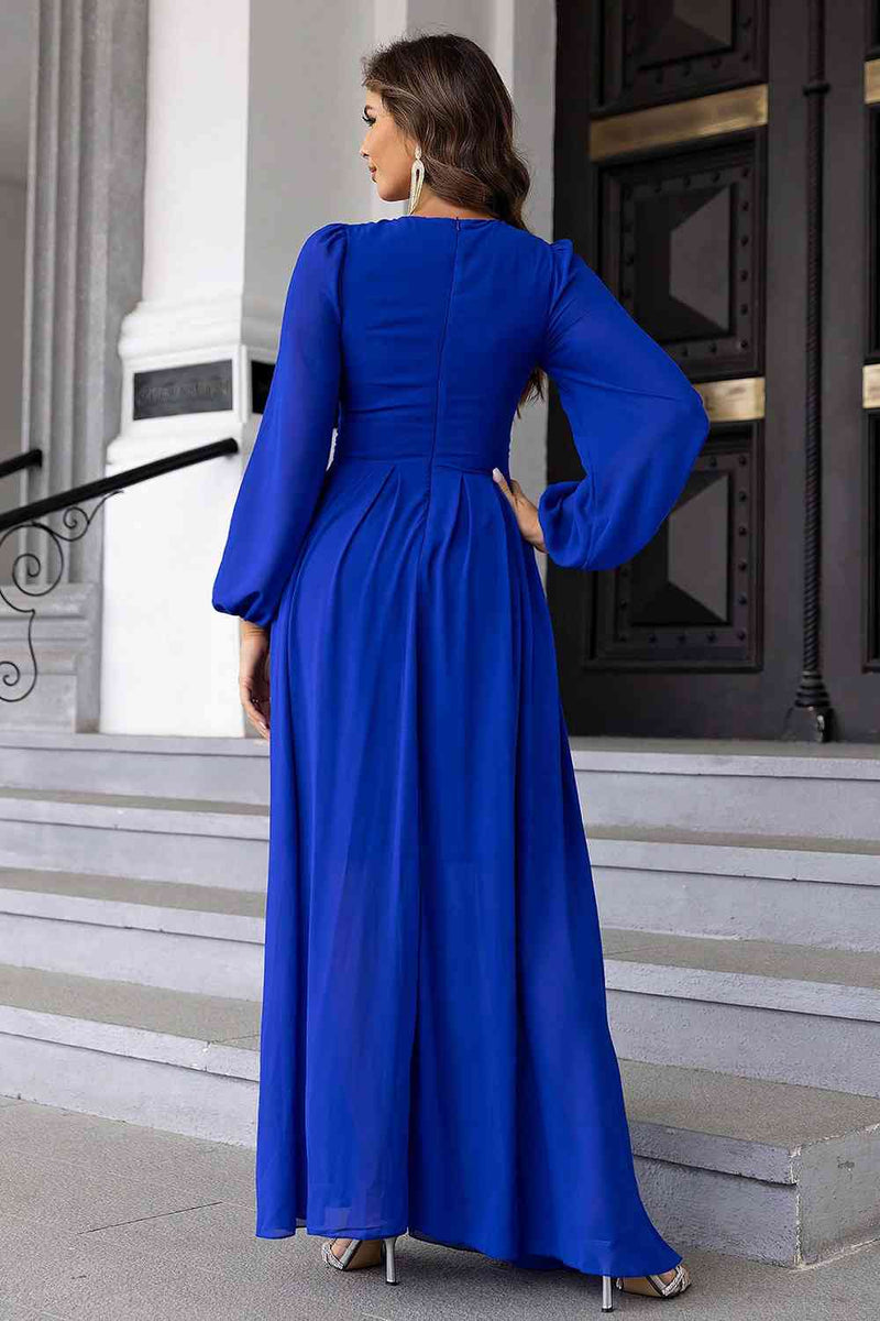 Twist Front Cutout Long Sleeve Dress Trandify deal