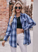 Plaid Dropped Shoulder Longline Shirt Trandify deal
