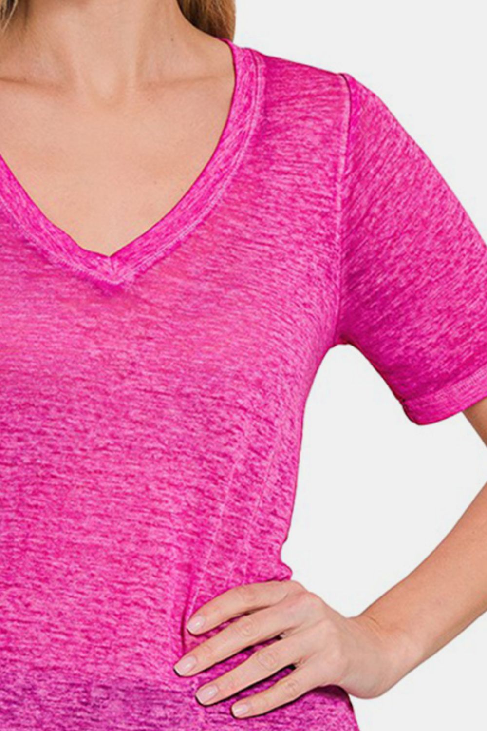 Zenana V-Neck Short Sleeve T-Shirt Trandify deal