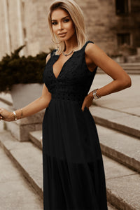 Slit Lace Detail V-Neck Dress Trandify deal