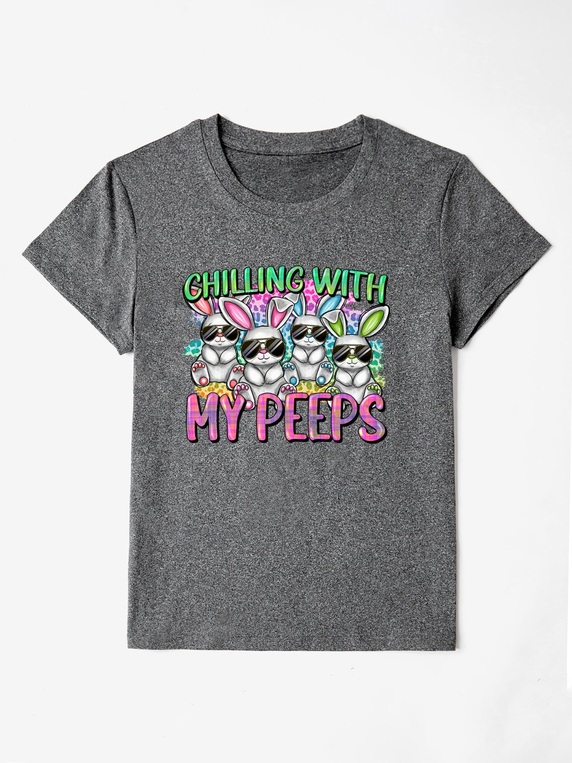 CHILLING WITH MY PEEPS Round Neck T-Shirt Trandify deal