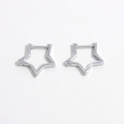 925 Sterling Silver Inlaid Zircon Star Earrings Trandify deal