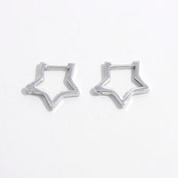 925 Sterling Silver Inlaid Zircon Star Earrings Trandify deal