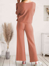Long Sleeve Lounge Top and Drawstring Pants Set Trandify deal
