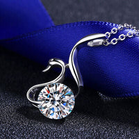 2 Carat Moissanite 925 Sterling Silver Necklace Trandify deal