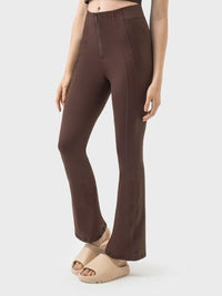 Millennia Zipper Detail High Waist Active Pants Trandify deal