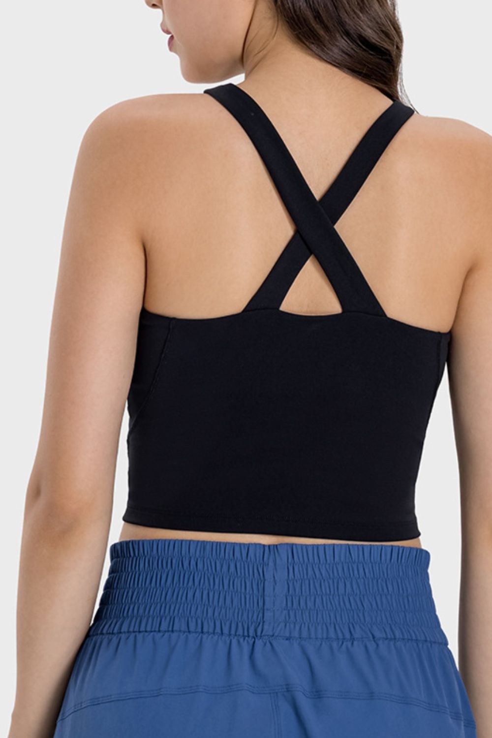 Millennia Crisscross Grecian Neck Active Cami Trandify deal