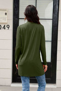 Basic Bae Full Size Open Front Long Sleeve Cardigan with Pockets Trandify deal