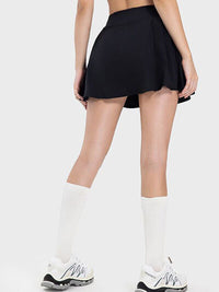 Millennia Pleated Detail Mid-Rise Waist Active Skirt Trandify deal