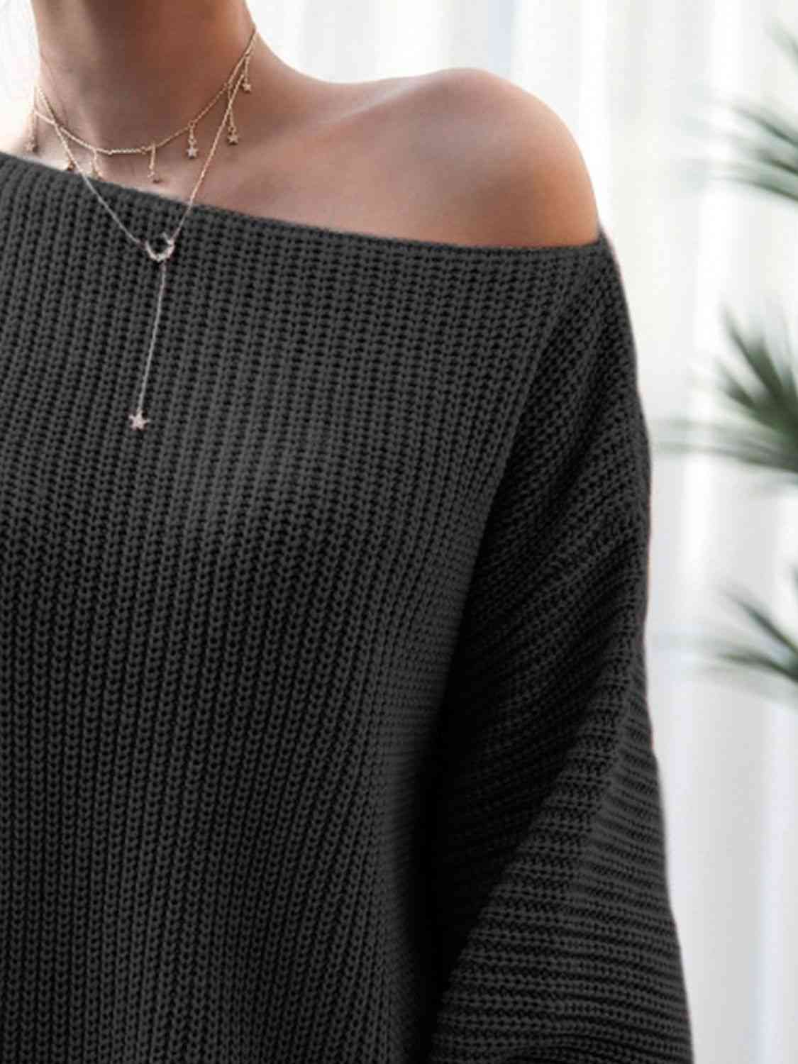 Rib-Knit Mini Sweater Dress Trandify deal