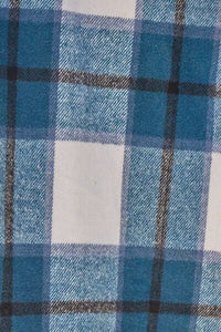 Double Take Full Size Plaid Button Up Lapel Collar Coat Trandify deal