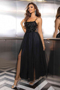 Lace-Up Backless Mesh Dress Trandify deal