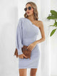 One-Shoulder Mini Sweater Dress Trandify deal