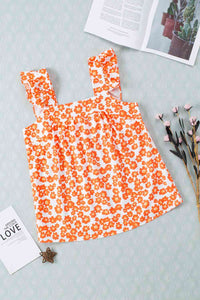 Floral Square Neck Cap Sleeve Tank Trandify deal