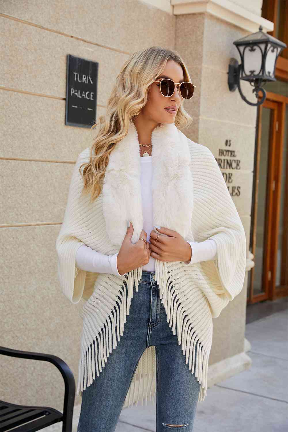 Stylish Long Sleeve Poncho for Layering - TrandifyDeal