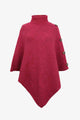 Turtleneck Buttoned Poncho Trandify deal