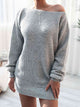 Rib-Knit Mini Sweater Dress Trandify deal