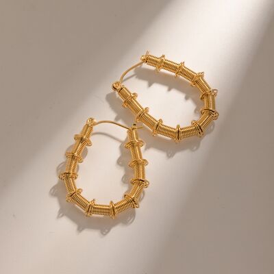 Gold-Plated Stainless Steel Hoop Earrings Trandify deal