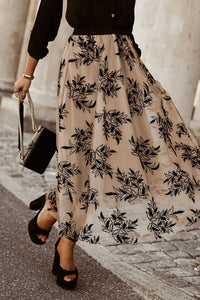 Embroidered High Waist Maxi Skirt Trandify deal